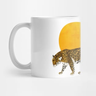 Big cat - leopard and sunset Mug